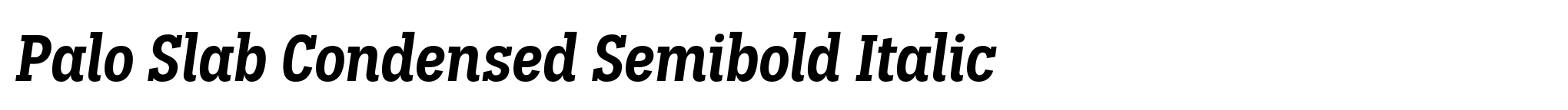 Palo Slab Condensed Semibold Italic image
